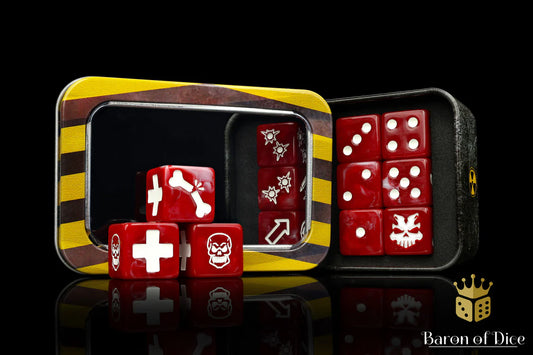 Baron of Dice Underhive Skirmish Dice Set: Red Butcher Dice