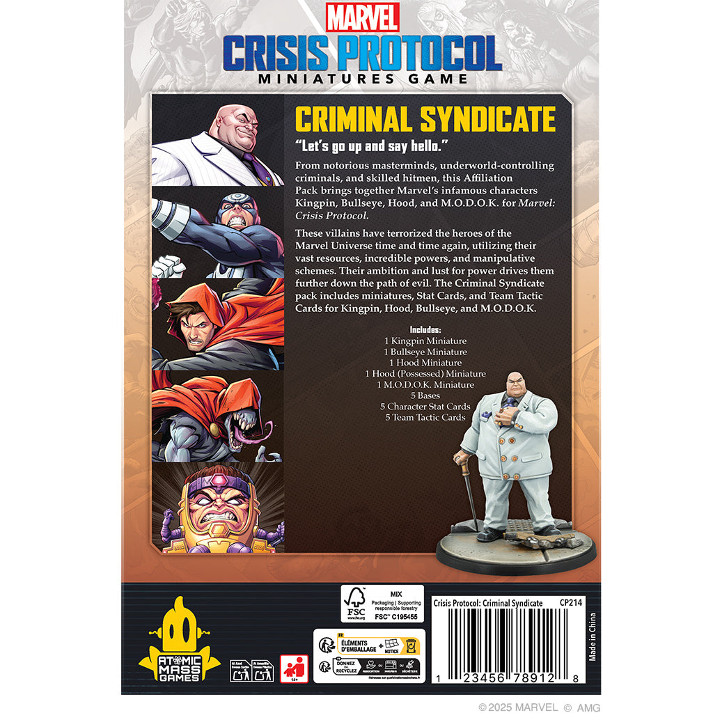 Marvel Crisis Protocol: Criminal Syndicate Affiliation Pack